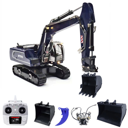 1/14 Metal R946 RC Hydraulic Excavator Remote Control Digger Grab Tiltable Clamshell Bucket Hobby Model DIY Painted Assembled Car