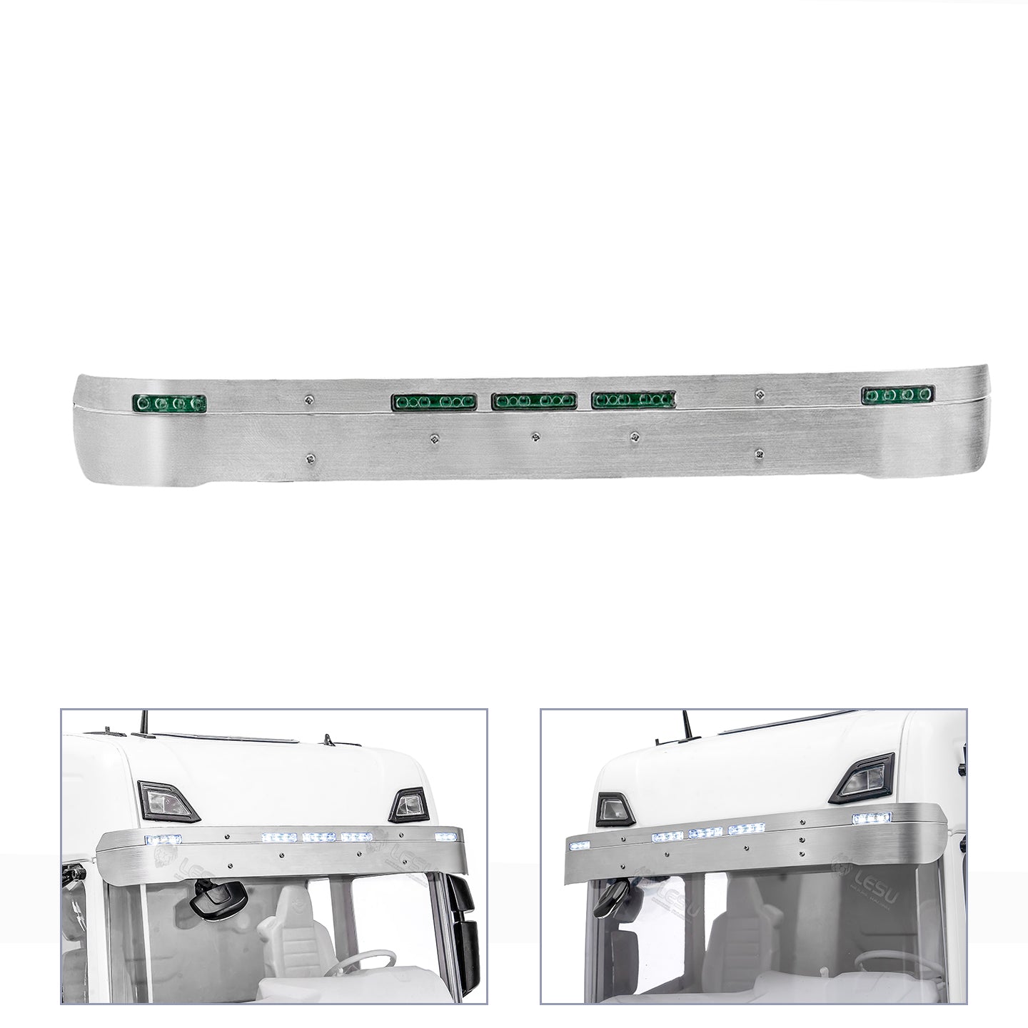 Metal Sun Visor 3V LED Spotlight Sun Shield for DIY TAMIYA 1/14 RC Tractor Truck 770S Remote Control Lorry Car Model Vehicles