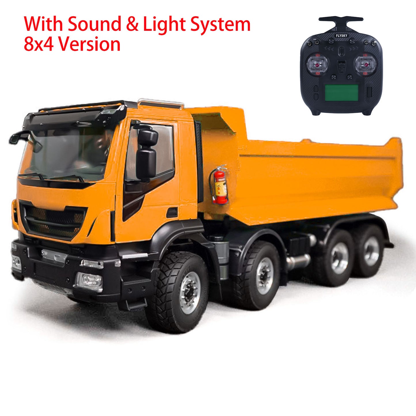 1/14 8x4 Metal Hydraulic RC Dump Truck 2-speed Radio Control Tipper Car Simulation DIY Model Painted ESC Servo Motor