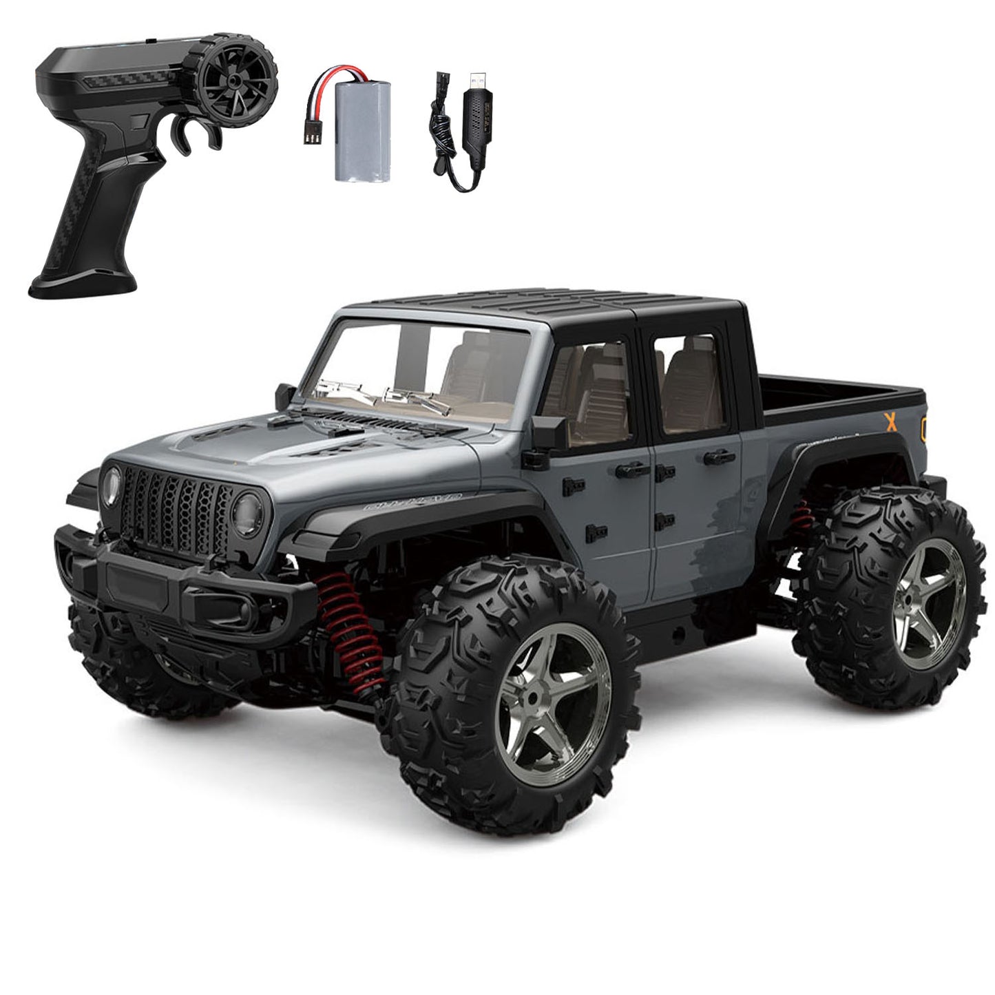 1/20 RC High Speed Pickup Truck C8819 4WD 2.4G Remote Control Off Road Vehicle Lifting Wheel LED Lights Motor Ready to Run Car