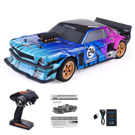 TOUCAN RC HOBBY ZD Racing EX07 1/7 RC Sports Car Electric Remote Control On Road Vehicle 4082 Brushless Motor Light System Alloy Shock Absorber