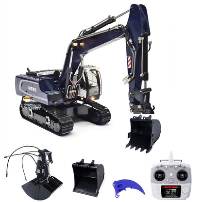 TOUCAN RC HOBBY MTModel 946 1/14 Metal RC Hydraulic Excavator Remote Control Engineering Vehicle 5CH Directional Valves Clamshell Bucket Ripper