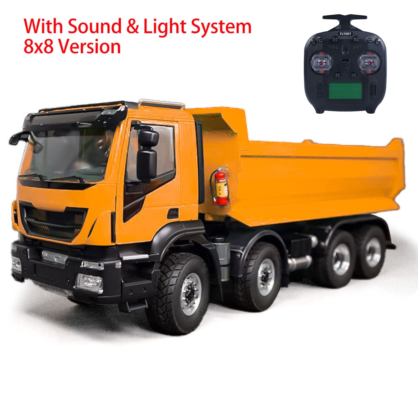 1:14 8x8 RC Hydraulic Equipment Radio Control Tipper Car 2-speed Dump Truck DIY Model Sound Light ST8 LED Light Sound