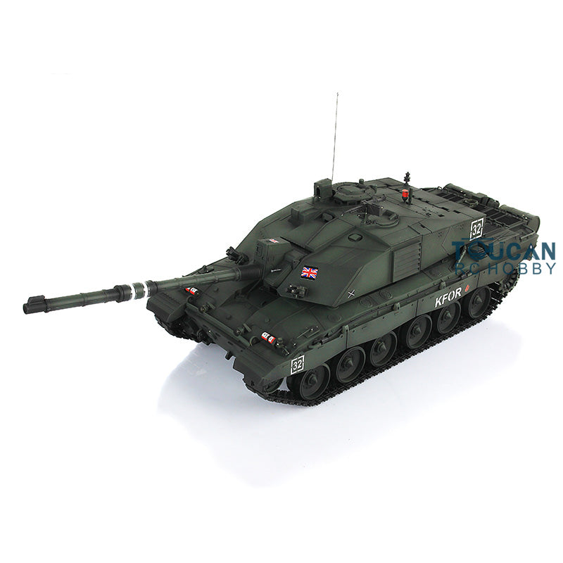 TOUCAN RC HOBBY Henglong 1/16 TK7.0 Professional British Challenger II 3908 RTR RC Tank 360 Degrees Turret IR BB Smoke Metal Sprockets Idlers Road Wheels Single Rubber Tracks