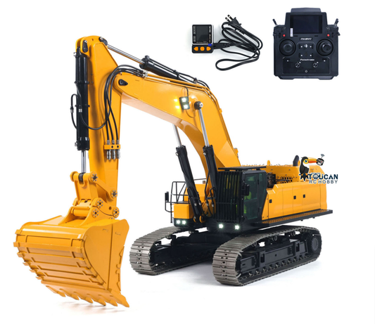 Pre-order US Stock 1/12 RC Hydraulic Heavy Excavator 395F Metal Remote Control Digger Finished Model 1.0L Dual Pump Paladin PL18EV LITE Radio