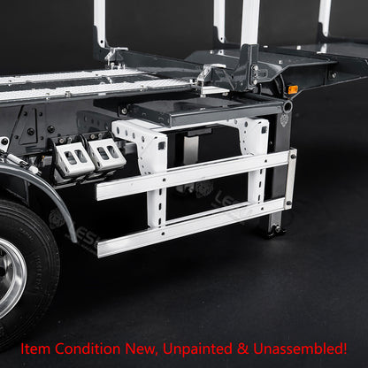 LESU 1/14 Metal RC Log Semi Trailer KIT Wood Transport Vehicle Light Electric Drum Brake Lifting Leg for TAMIYA Tractor Dumper