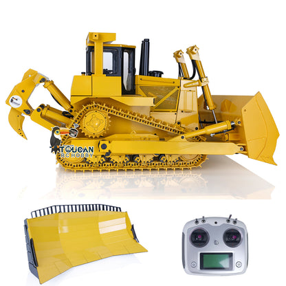JDModel 1/14 MetalHydraulic RC Bulldozer Remote Controlled Construction Vehicles DXR2 with Upgraded Blade Model