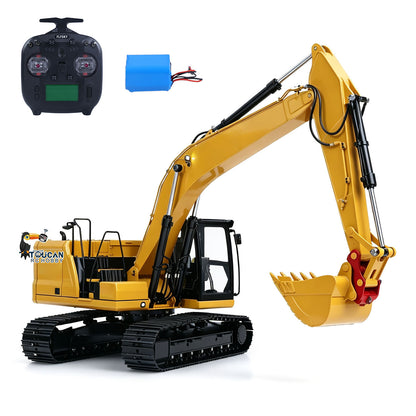 TOUCAN RC HOBBY Metal 1/14 Remote Control Hydraulic Excavator 320 3Ways Valve RC Digger Engineering Vehicle ST8 Radio Lights Battery RTR Model