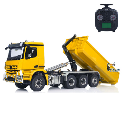 1/14 8x8 RC Hydraulic Dumper Car Roll Off Full Dump Rear Axle Steering with U-shaped High Short Standard Bucket Timber Flatbed