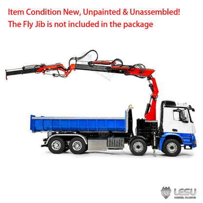 TOUCAN RC HOBBY LESU Z0122 1/14 8x8 Hydraulic Roll Off RC Dumper Truck with Telescopic Hook Arm 7CH Valve Crane 3 Speed Gearbox Differential Lock Light Sound