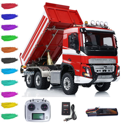 LESU A0009 1/14 Metal 3 Ways 6x6 RC Hydraulic Dump Truck with 3 Speed Transmission Differential Lock for Construction-Themed Courses