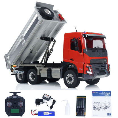Double E 1/14 Hydraulic RC Dump Truck 6x6 FMX Remote Control Dumper Cars Hobby Model DIY RTR