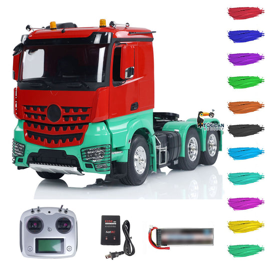 Customized TOUCAN 1/14 6x4 RC Tractor Truck Remote Control Car Model Painted Assembled Light Sound Upgraded Model ESC Servo Motor
