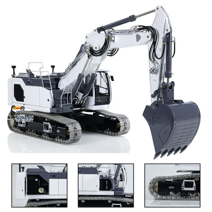 LESU LR945 1/14 3-arm RC Hydraulic Equipment Metal Excavator Remote Control Digger Electric Vehicle Kits PNP RTR Optional Versions
