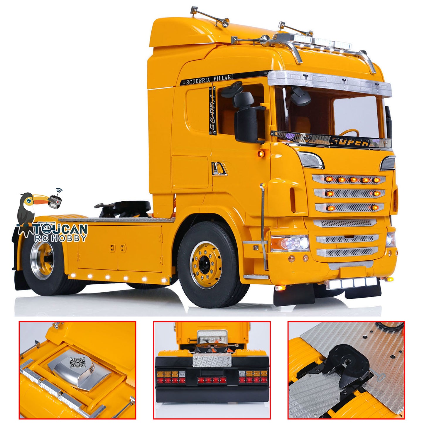 LESU 4X4 Metal Chassis 1/14 Scale RC Tractor Truck DIY Customized for R730 Cars Model Light System Battery Charger