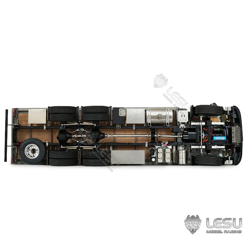 2Speed LESU 1/14 RC Flatbed Timber Truck VM FE Remote Control Lorry Car 6x4 Metal Chassis RWD Model Vehicle Light Sound Motor