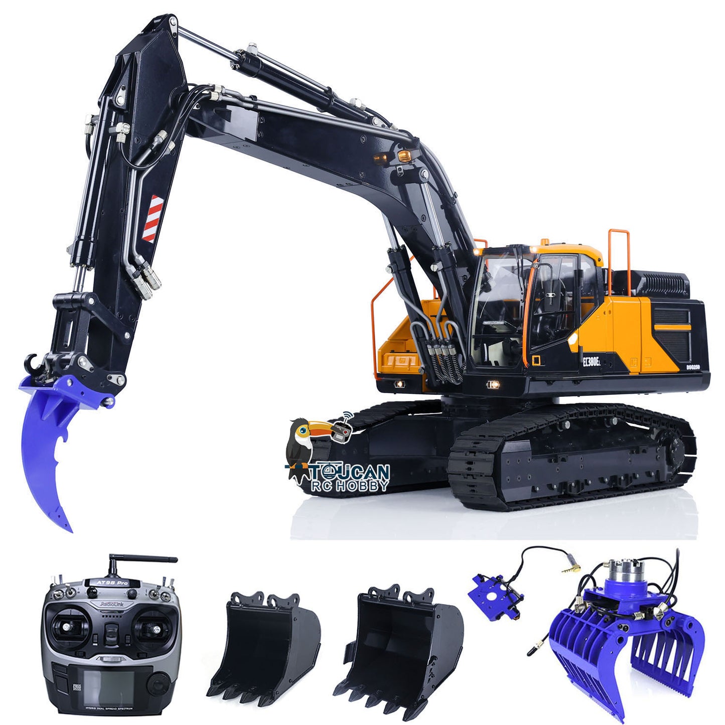 MTM EC380 Metal 1/14 RC Hydraulic Excavator Remote Control Construction Truck Assembled and Painted Digger Heavy Machine Car