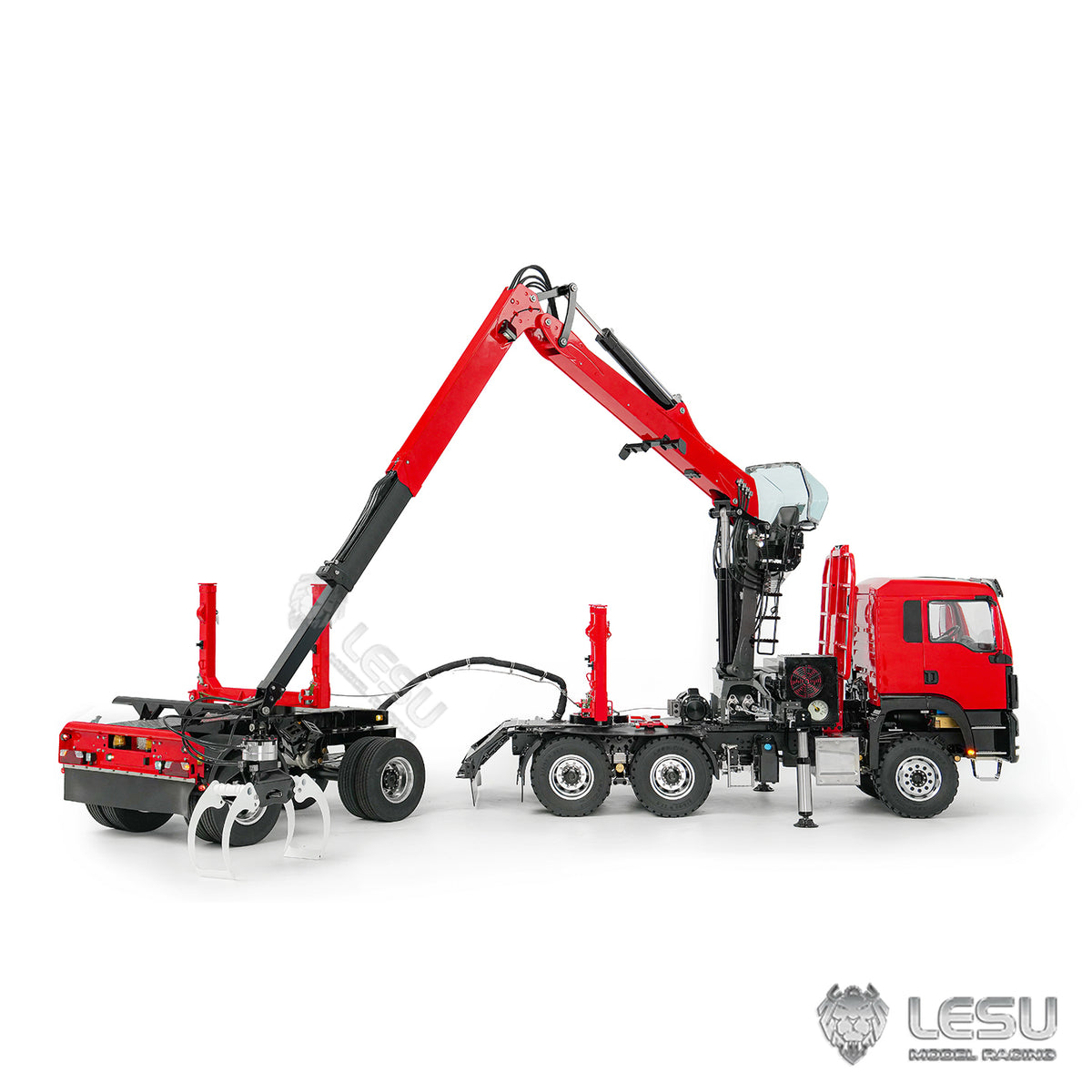 TOUCAN RC HOBBY LESU Z0073 1/14 RC Logging Truck Timber Transport Vehicle with Hydraulic Crane 6x6 Metal Chassis 8CH Valves 3Speed Gearbox Light Sound