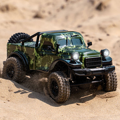 1/18 Remote Control 4WD Rock Crawler Car Simulation Pickup Truck 2.4GHz RC Crawler Brushed Motor Battery Light Ready to Run