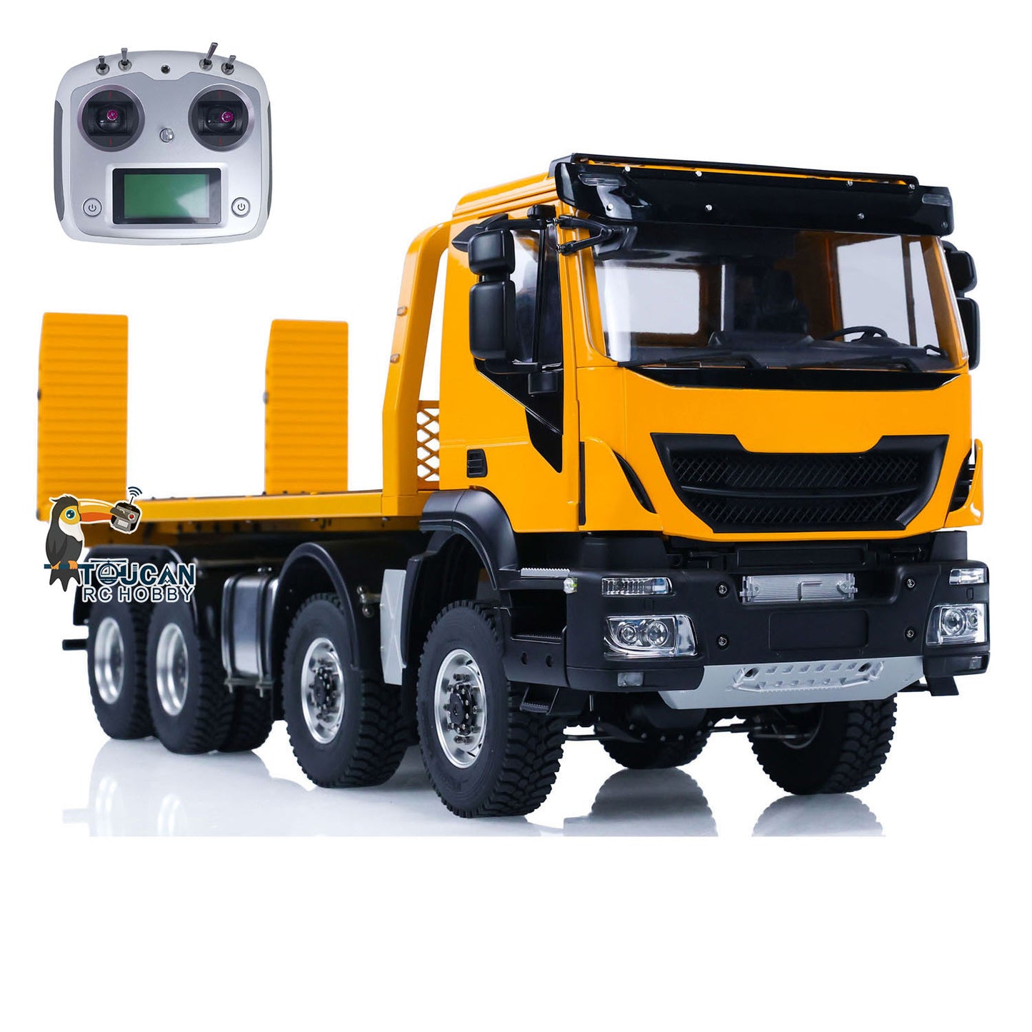 1/14 8x4 Metal RC Hydraulic Wrecker Truck Remote Control Rescue Vehicles Emulated Toy Car Gift for Children Adults PNP