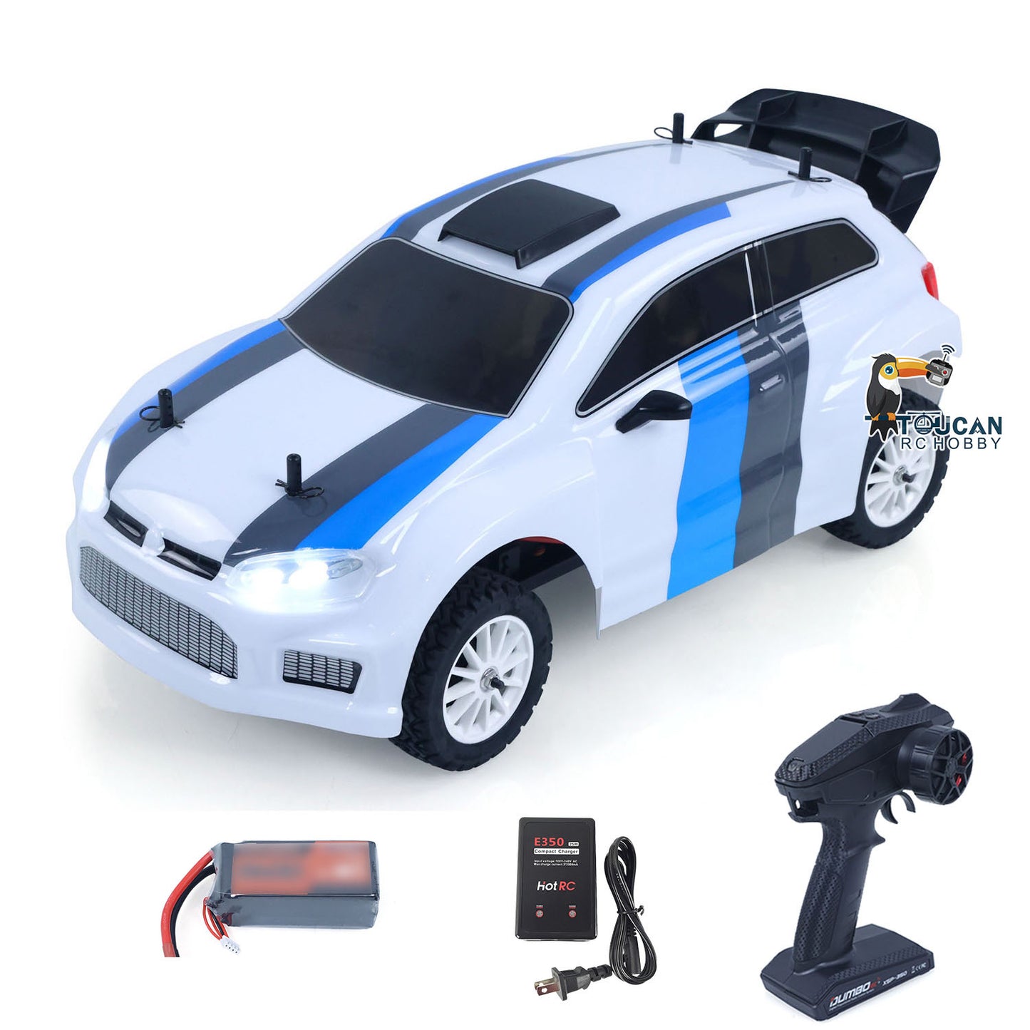 US Stock 1004 1/10 70KM/H 4*4 Remote Control Rally Car RC Brushless Electric Racing Vehicle Hobbywing 60A ESC 3 Differentials Metal Gears