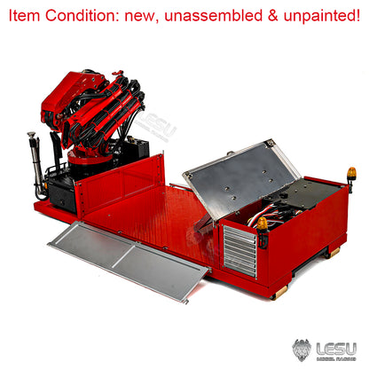 LESU 1/14 Metal Cargo Box Hydraulic Crane with 7CH Valves for Z0031 Z0017 Z0036 Z0016 20160901 8x8 RC Roll On Off Dump Truck Model