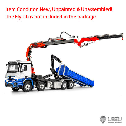 TOUCAN RC HOBBY LESU Z0123 Camion benne radiocommandé 1/14 8x8 à bras hydraulique avec grue 7 voies, transmission 3 vitesses et châssis en métal