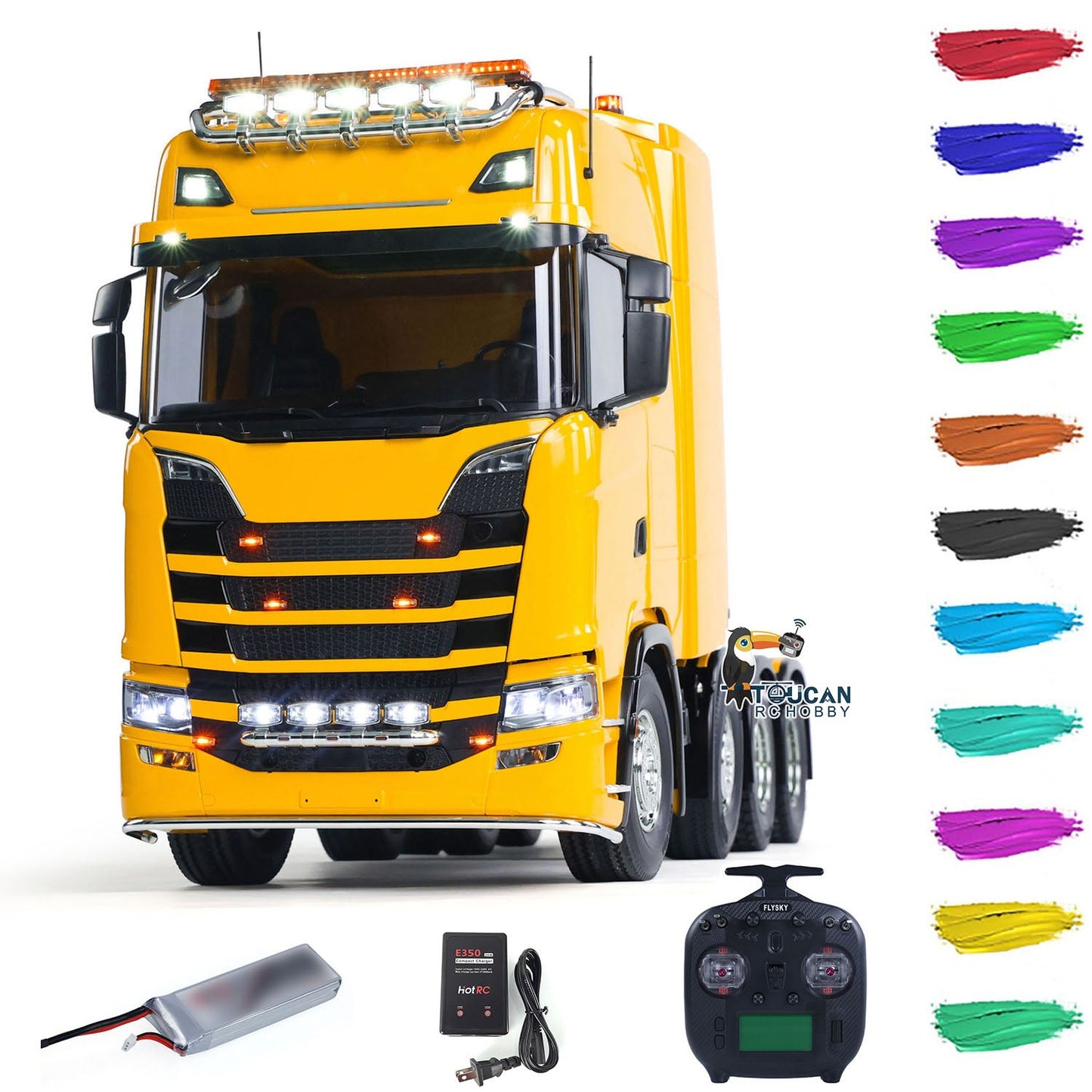 TAMIYA 56371 1/14 8X4 770S RC Tractor Truck Radio Control Lorry Painted Model Light Sound