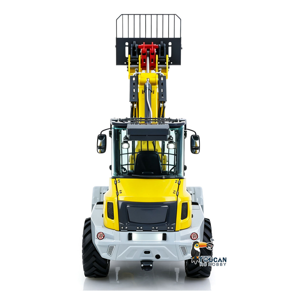 TOUCAN RC HOBBY LESU RTR 4X4 1:14 RC Hydraulic Telescopic Arm Loader AOUE AT1050 Metal Fork Lift Trucks Light Sound Flysky I6S Radio Battery