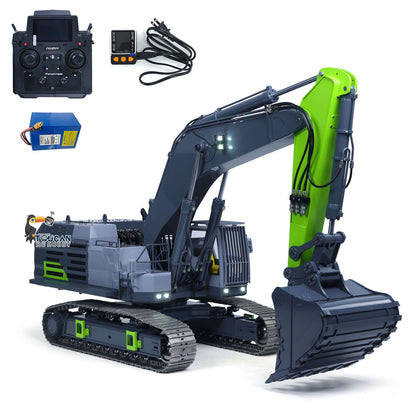 In Stock 55KG! 395F 1/12 Metal RC Tracked Excavator Remote Control Hydraulic Digger 2830 Brushless Motor Dual Pump System Flysky Radio