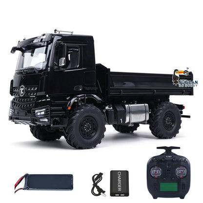 TOUCAN RC HOBBY 3363 MODO 1/14 4x4 ferngesteuerter hydraulischer Metall-Kipper, 2-Gang-Schaltgetriebe, Differentialsperren, RC-Kipper-Modell ST8 mit Funkfernsteuerung, Licht und Sound