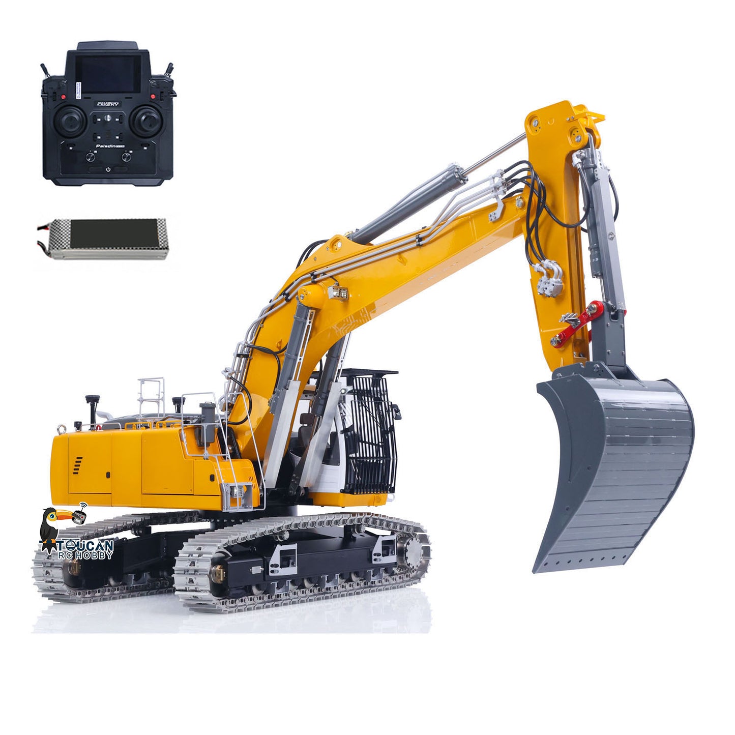 TOUCAN RC HOBBY Flash Sale Metal LESU LR956 1/14 RC Hydraulic Excavator 2 Arms  Remote Control Digger Model 4MPA Dual Pumps Light 3S Battery PL18EV LITE