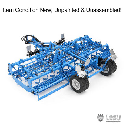 K500 Metal Seedbed Pre-sowing Soil Preparation Machine KIT Plough for LESU 1/14 RC Hydraulic Tractor Car 1050 Agricultural Truck