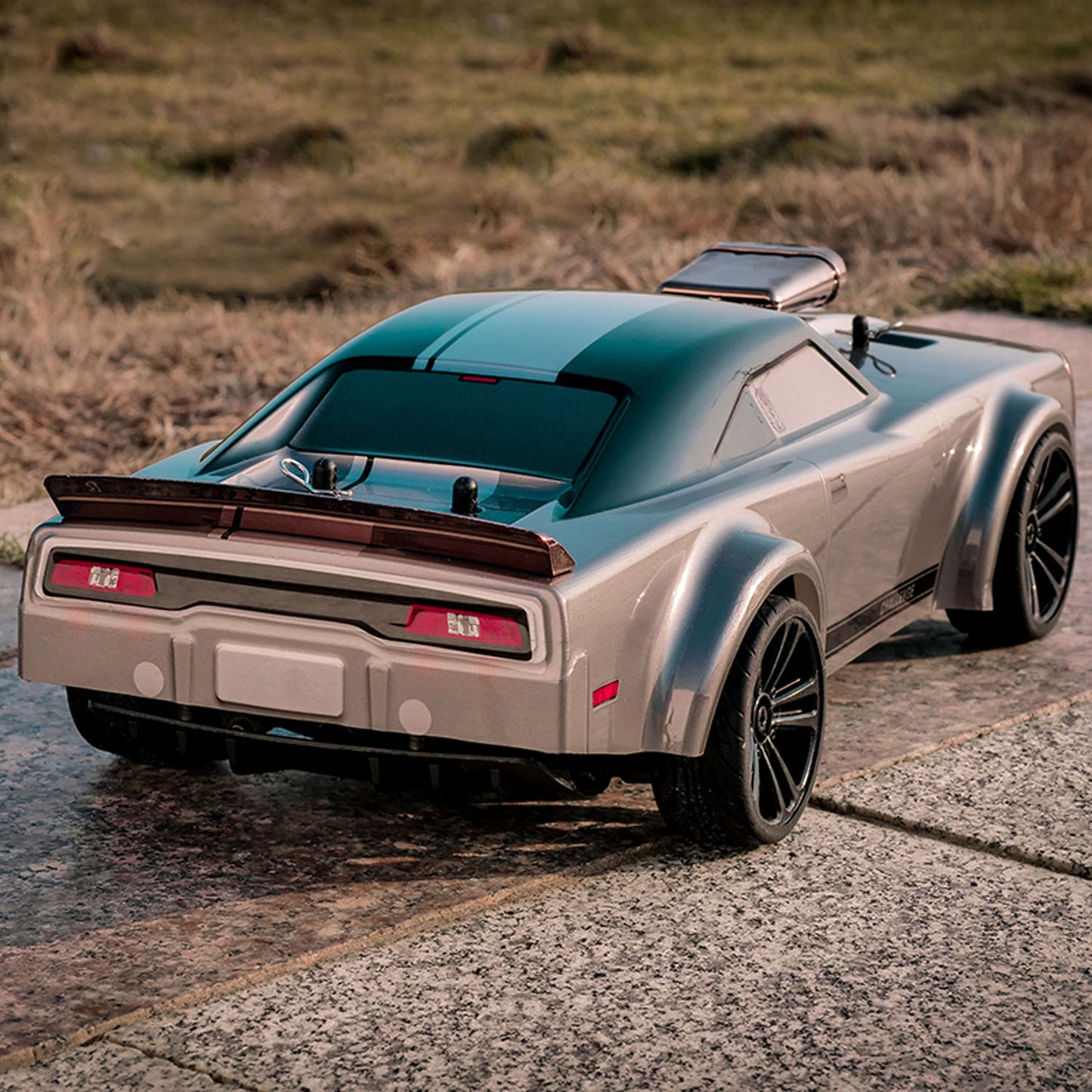 1/16 2.4GHz Remote Control High Speed Drift Car 35km/h 4*4 RC Muscle Car Q142 3Speed RTR Vehicle Brushed Motor LED Angel Eyes