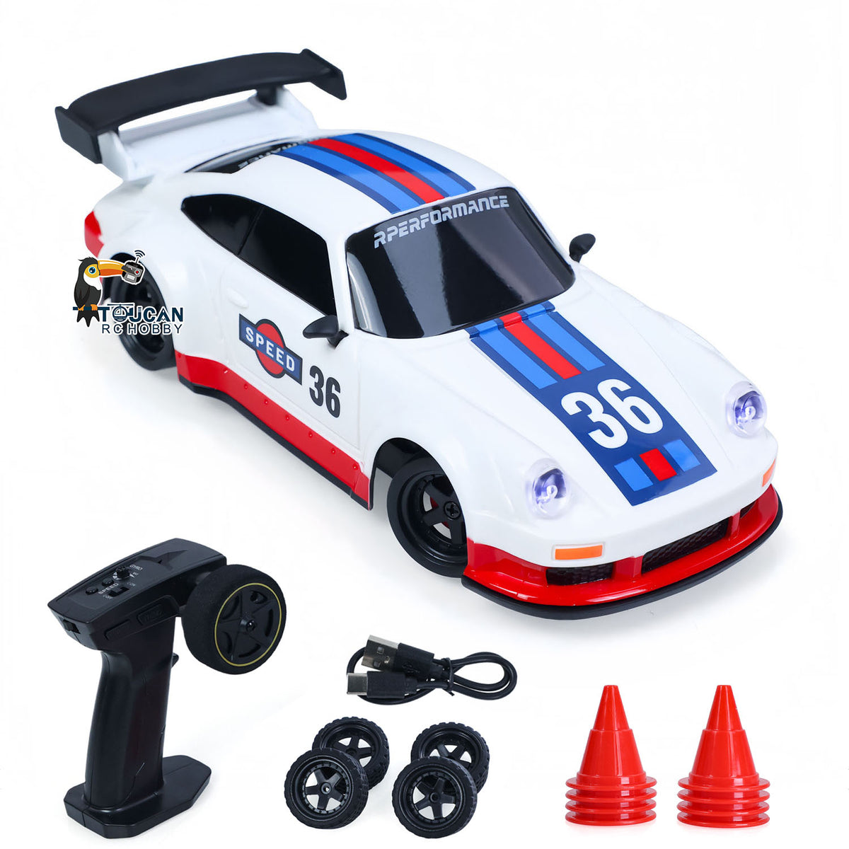 TOUCAN RC HOBBY US Stock 25KM/H High Speed 4x4 Plastic JIABAILE 1/36 RC Drift Car 3613 Gyroscope CNC C-hubs Indoor Outdoor Mini Racing Vehicle Battery Radio