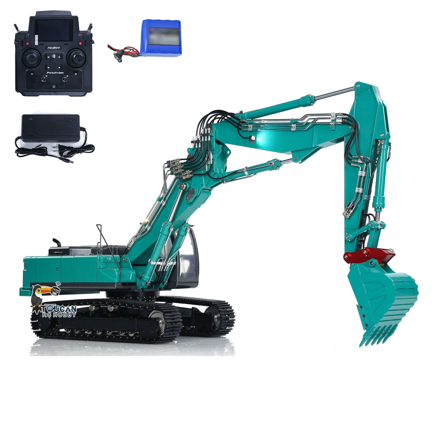 In Stock KABOLITE 1/14 K350 200 3Arm RC Hydraulic Excavator Remote Control Digger Model Light Sound System Flysky Radio RTR Battery