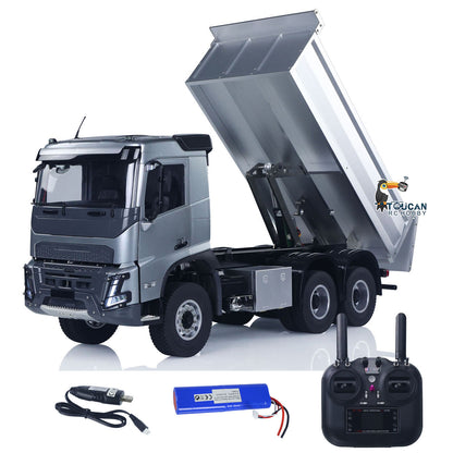 In Stock DoubleE E015 001 1/14 RC Dump Truck 6X4 Electric Lifting Remote Control Tipper VO Metal Drive Shafts Chassis Model Vehicle RTR