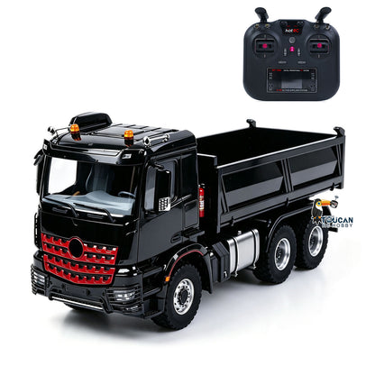 In Stock MDMODEL 3348 6x6 Metal Chassis 1/14 RC Hydraulic Dump Truck Remote Control Tipper 2Speed Gearbox Light Sound HotRC Radio