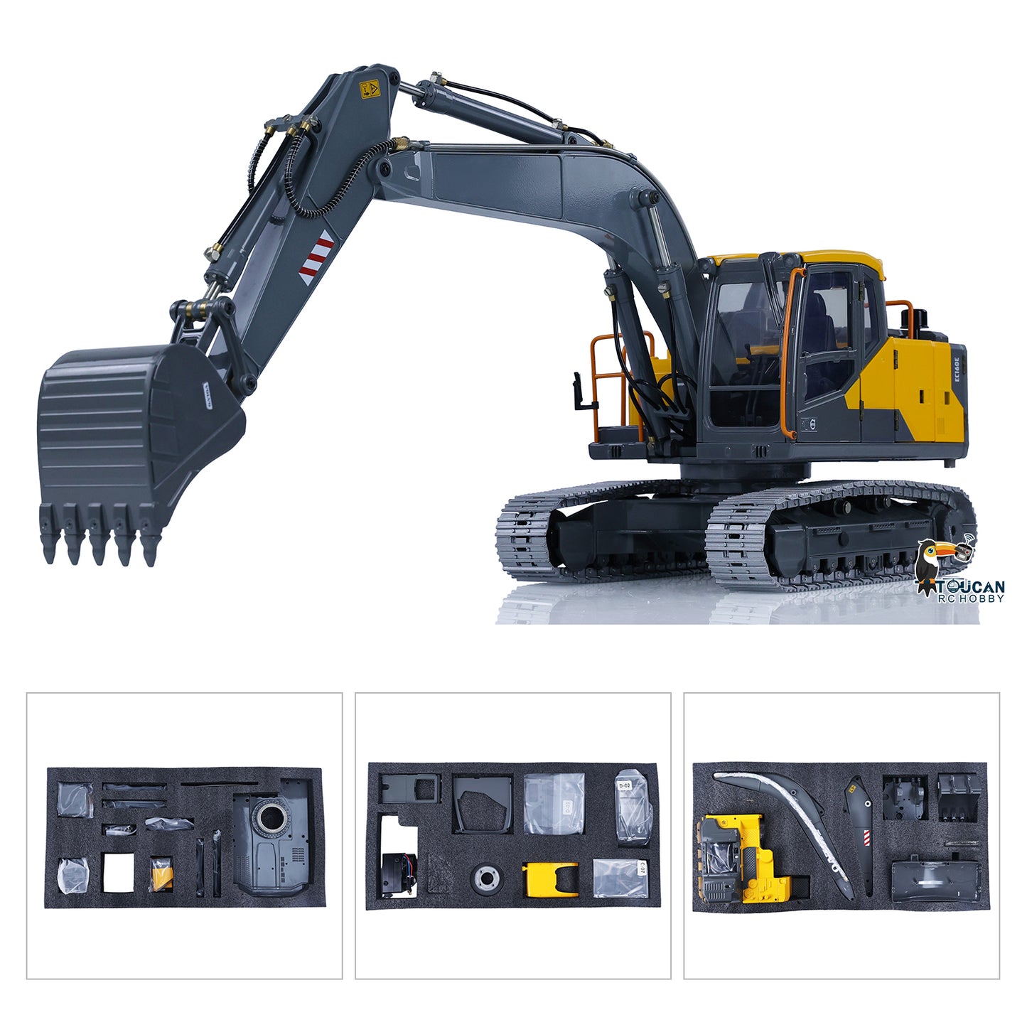 DoubleE EC160E 1/14 RC Excavator Hydraulic Wireless Control Diggers