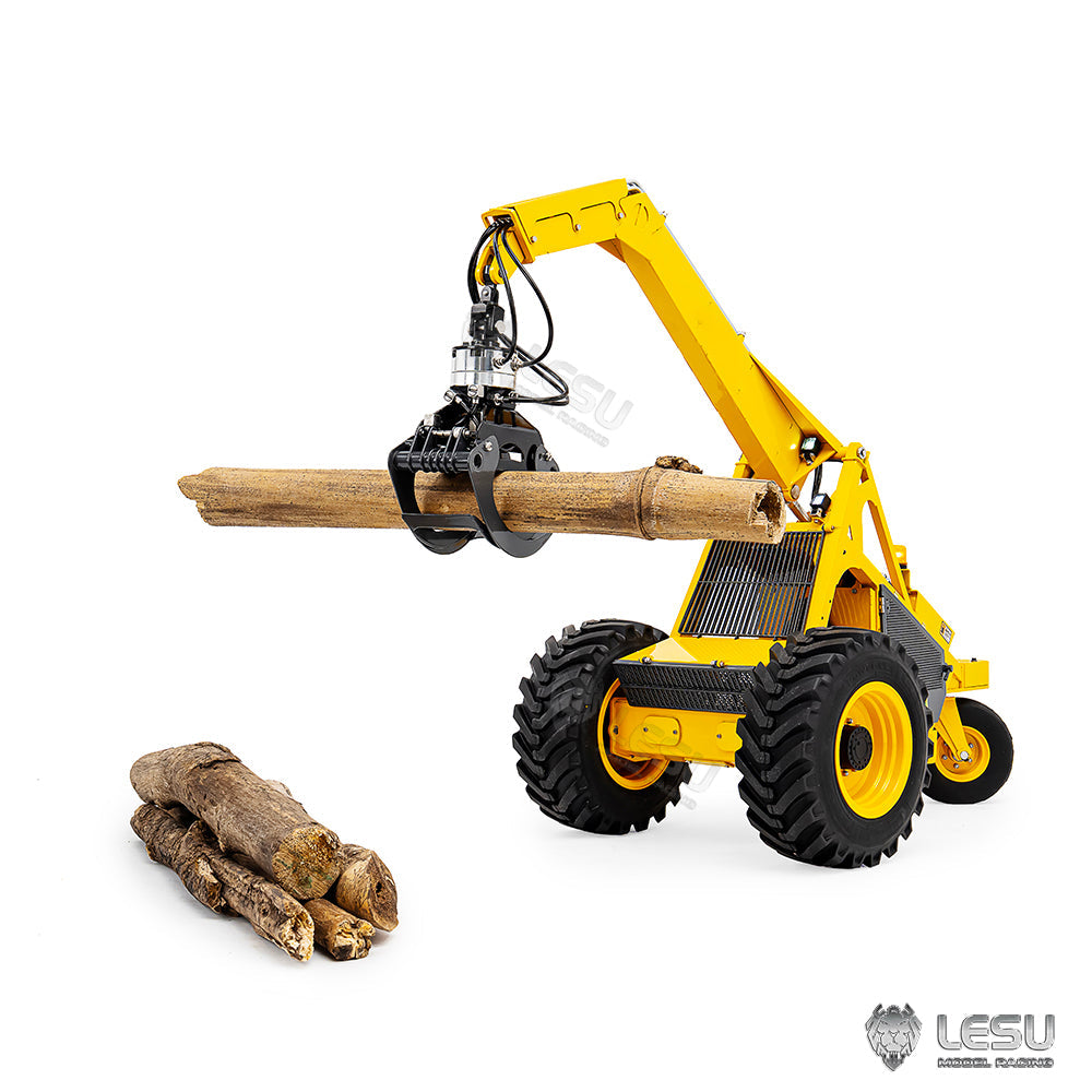1/14 LESU AOUE 225A RC Hydraulic Log Loader Remote Control Sugarcane Loader Grabber 4CH Valve Wheeled RTR PNP Model Battery Radio