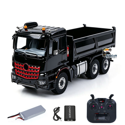 6X6 Metal Chassis 3348 RC Hydraulic Dumper 1/14 Radio Controlled Tipper NO Lock Light Sound Radio Battery Construction Truck RTR