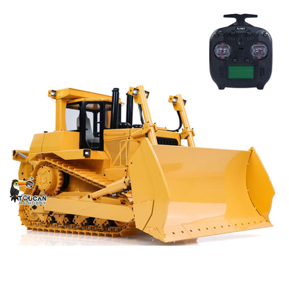 In Stock JDMODEL Metal 1/14 RC Bulldozer DXR2 JDM-98 Hydraulic Dozer Construction Vehicle Truck Model Radio Light Sound Pump Cylinder Tracks ESC Motor