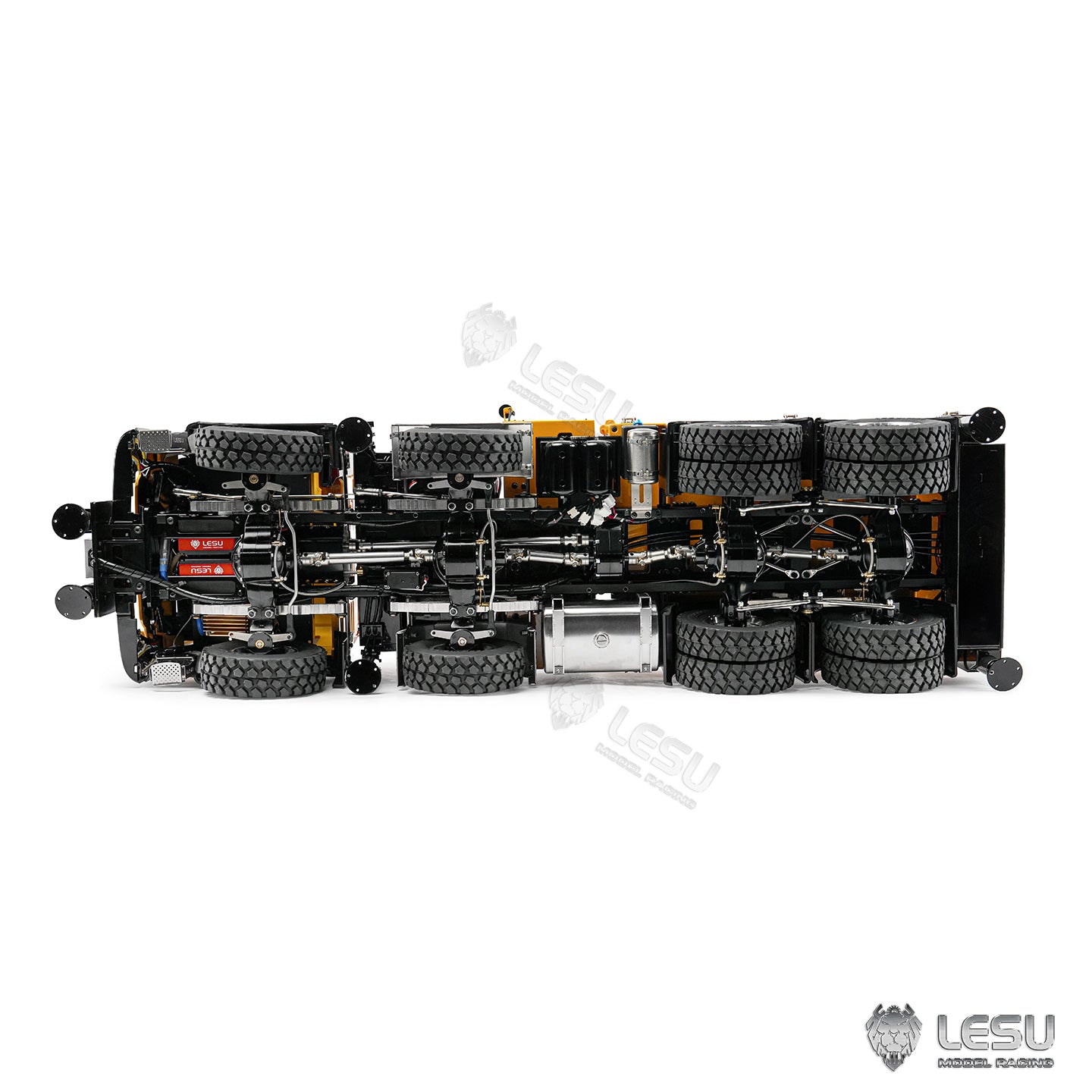 LESU 3363 1/14 8X8/6X6 Metal RC Hydraulic Crane Truck Axles Differential Locks 7CH Valve 6 Outriggers 3-speed Gearbox Light Sound for Adult
