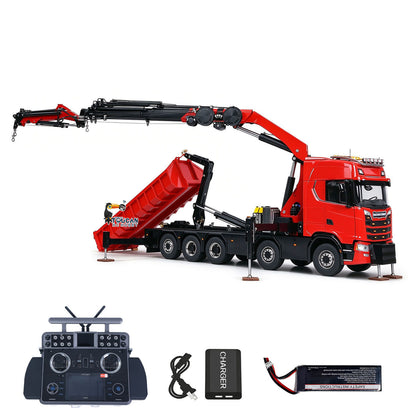 LXY 1/14 Hydraulic RC Crane Dump Truck 770S - 10x10 All-Metal Axles RTR 10CH Valve Fly Jib Arm