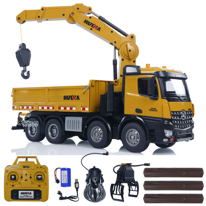 TOUCAN RC HOBBY US Stock HUINA 1538 1/14 RC Timber Grab Truck Dumper Remote Control Model Vehicles 2.4G Radio Battery Electric Car