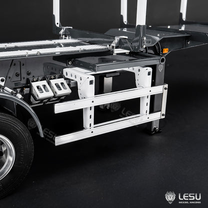 LESU 1/14 Metal Log Semi Trailer RC Wood Transport Car Light Electric Lifting Leg Servo-Controlled Drum Brake for TAMIYA Tractor