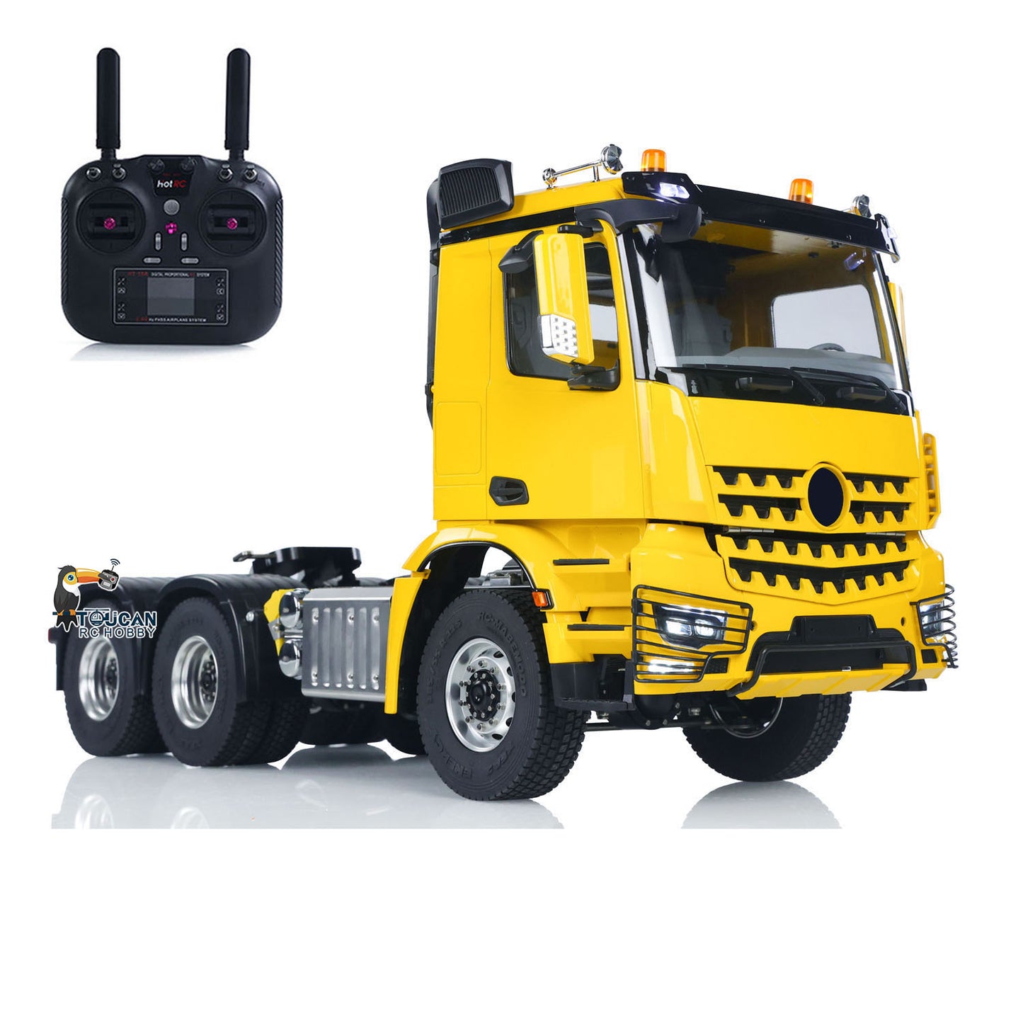 In Stock MD 1/14 6x6 Metal RC Tractor Truck 3363 Remote Controlled Lorry Car Model Construction Vehicle PNP 2Speed 10CH Radio Brush Motor ESC NO Lock Differential Axle Light Sound