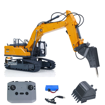 TOUCAN RC HOBBY HUINA 1/18 Electric RC Excavator XE1260 Remote Control Digger RTR 300 Degree Rotation Finished Model Metal Bucket Light Sound