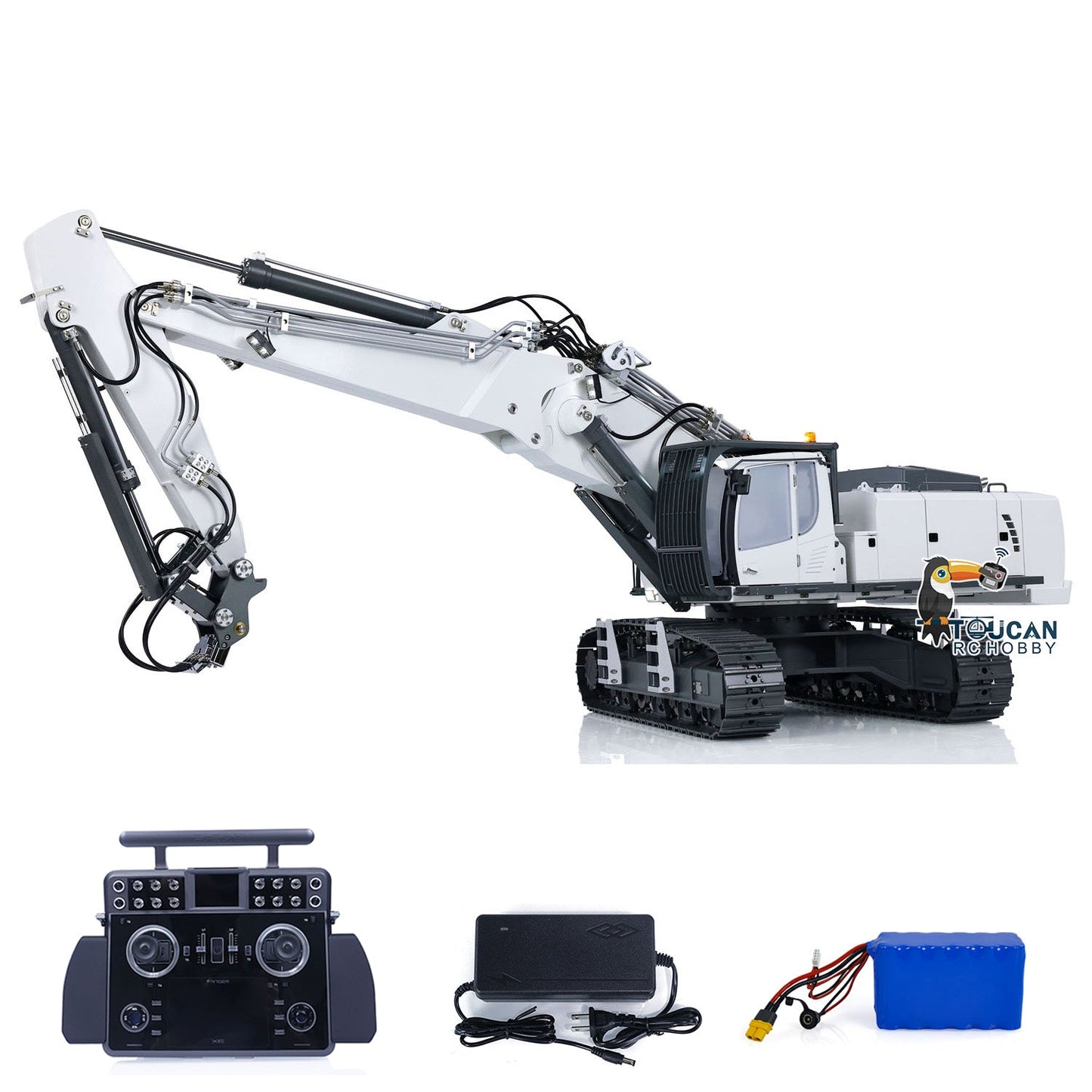 USA Pre-Order by the sea 1/14 3Arms Metal Hydraulic K970-301S RC Excavator FrSky TamdenXE Radio Control Digger Construction Vehicle Light Sound System