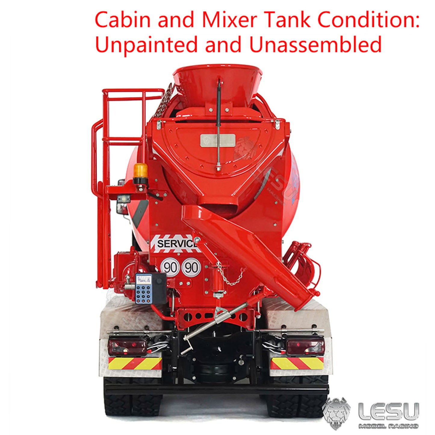 LESU 6x6 Metal 1/14 RC Mixer Truck for Remote Controlled Unpainted Agitating Lorry Concrete Car Model Motor Servo Sound Lights